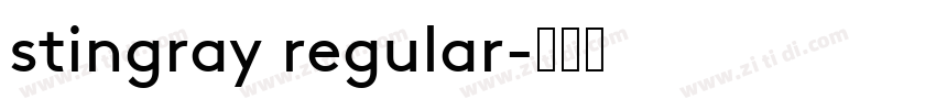 stingray regular字体转换